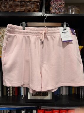 Women's Light Pink Drawstring Athletic Shorts